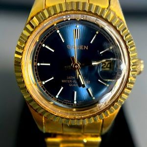 Gruen 219-2015 Gold Tone Quartz Analog Ladies Watch